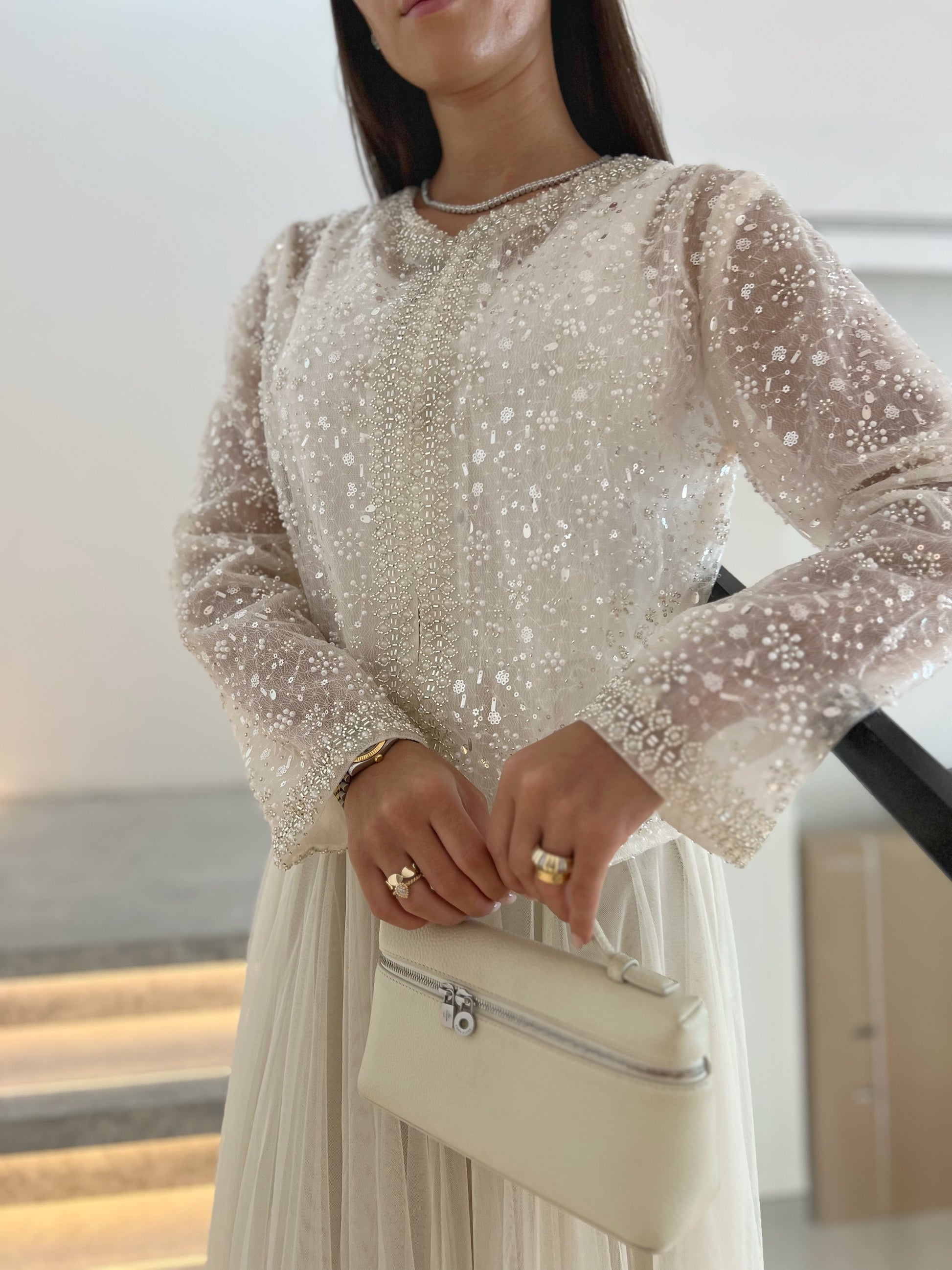 White top with skirt