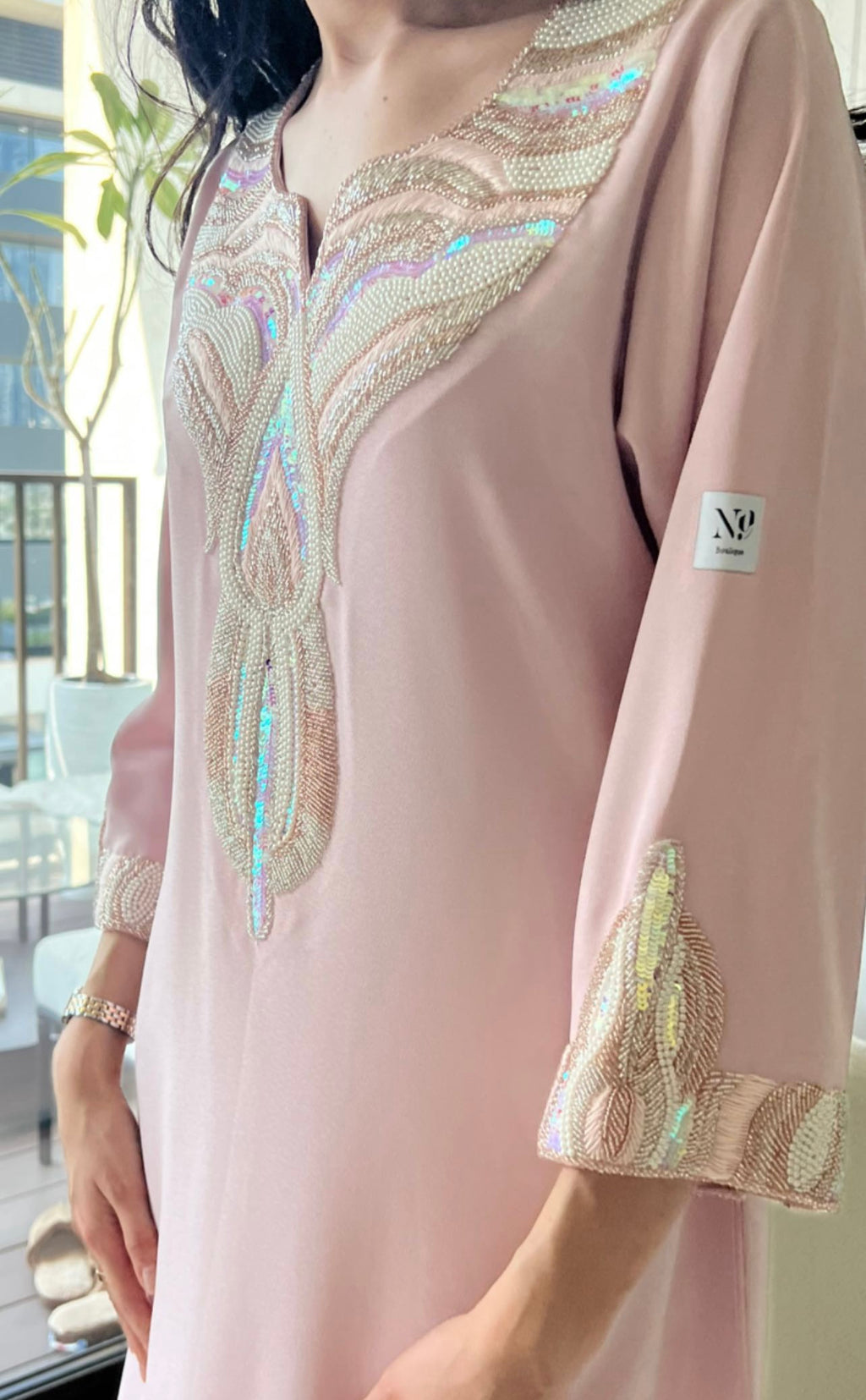 Luxury Hand-Embroidered Jalabiya