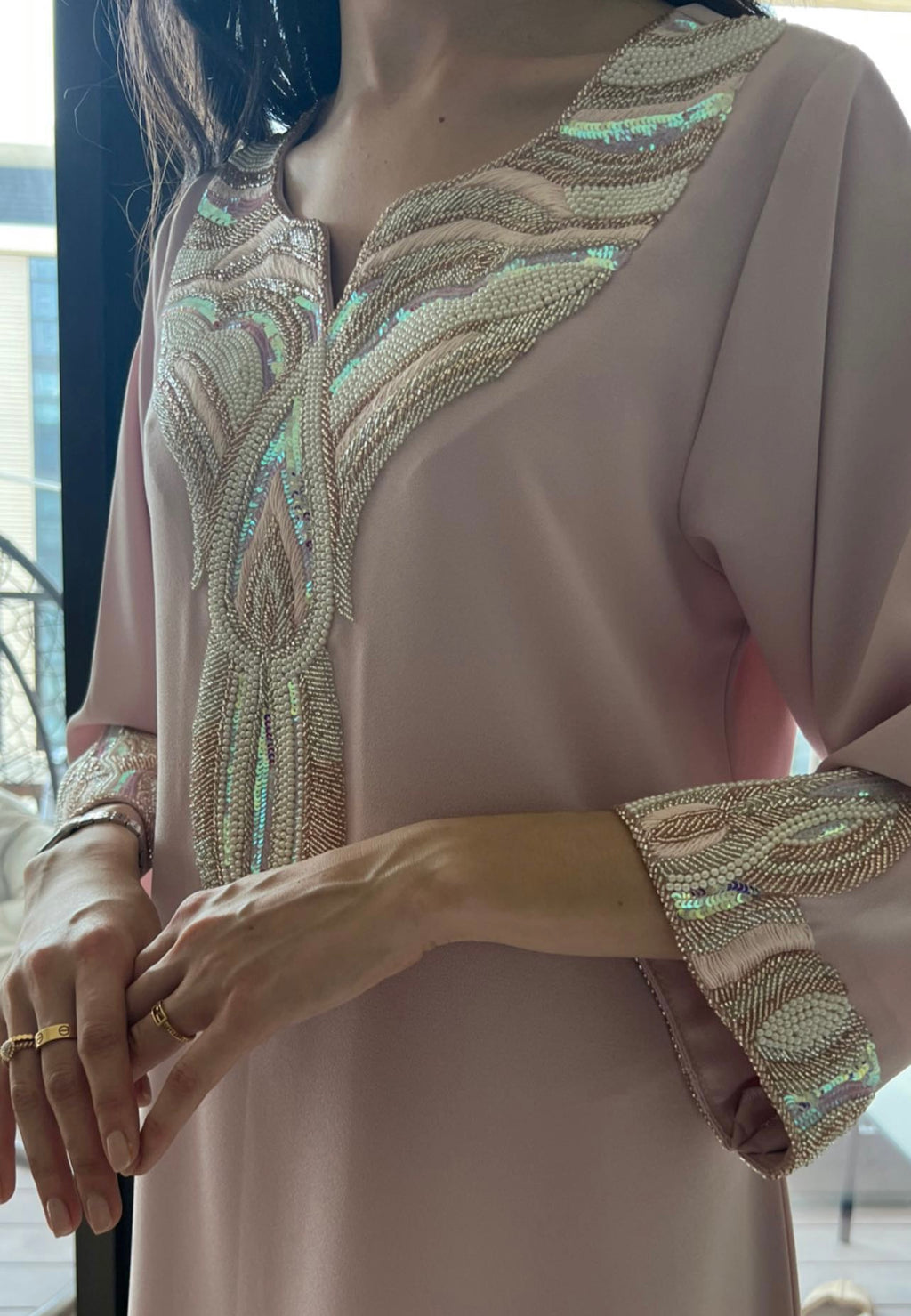 Luxury Hand-Embroidered Jalabiya