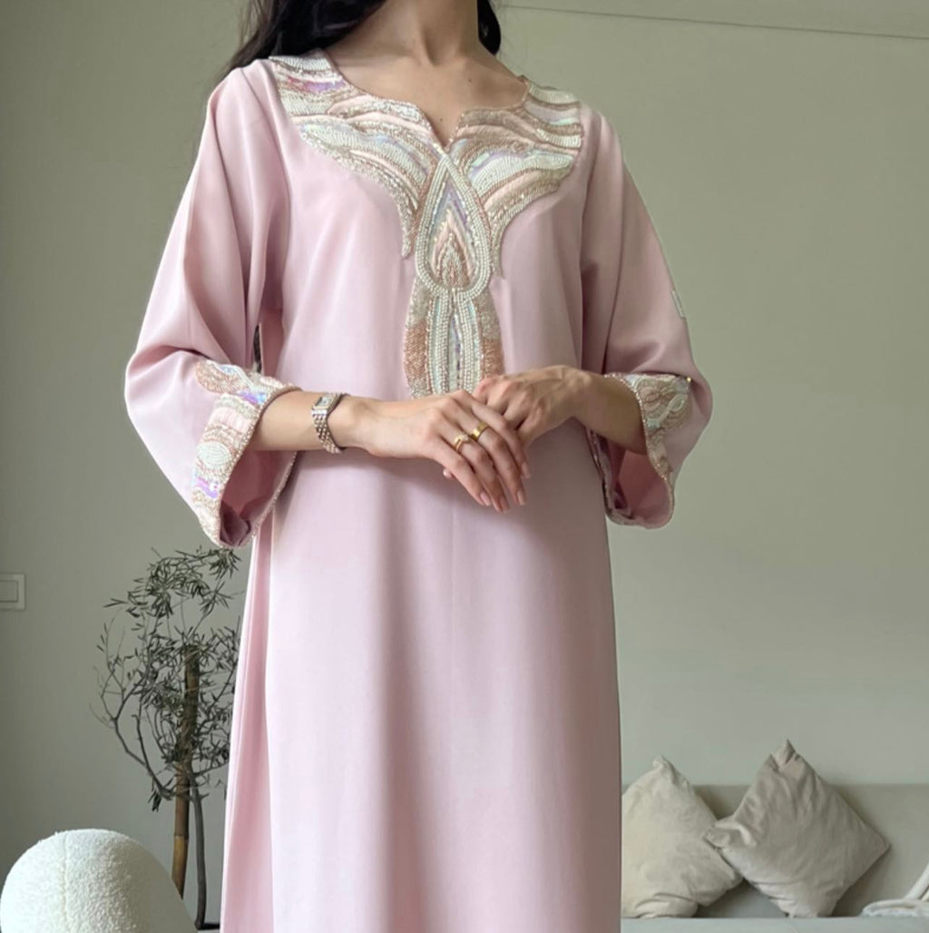 Luxury Hand-Embroidered Jalabiya
