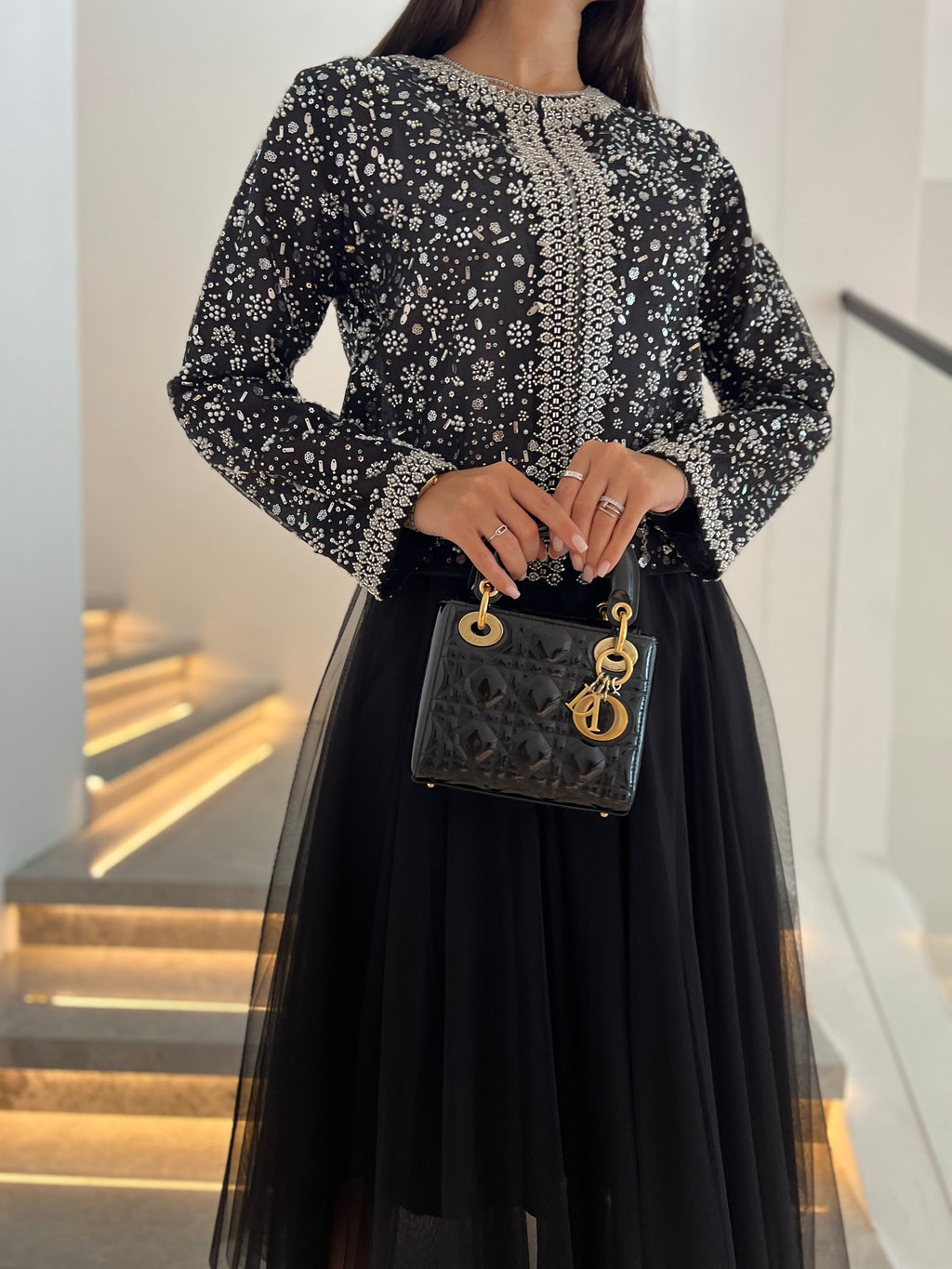 Black top with skirt