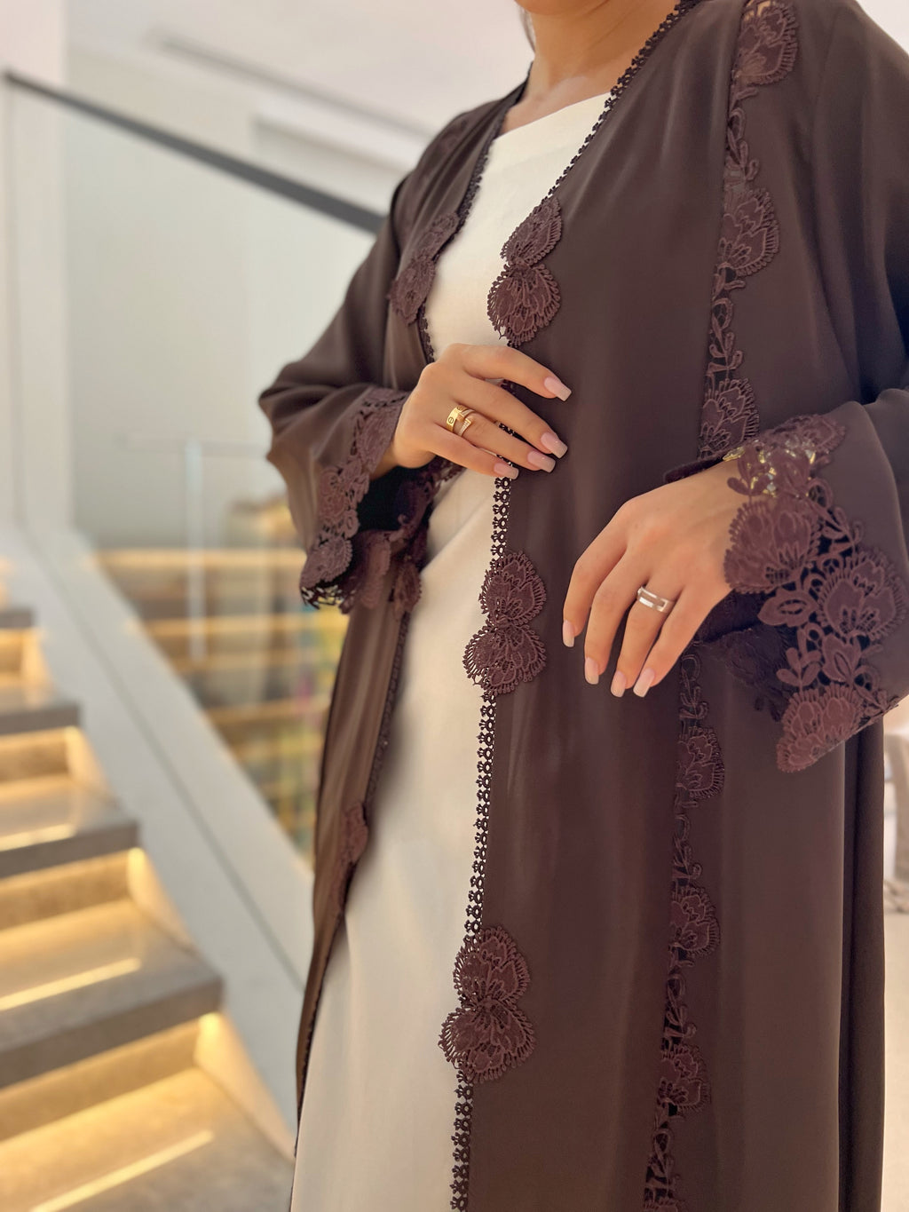 Lace Abaya with Sheila