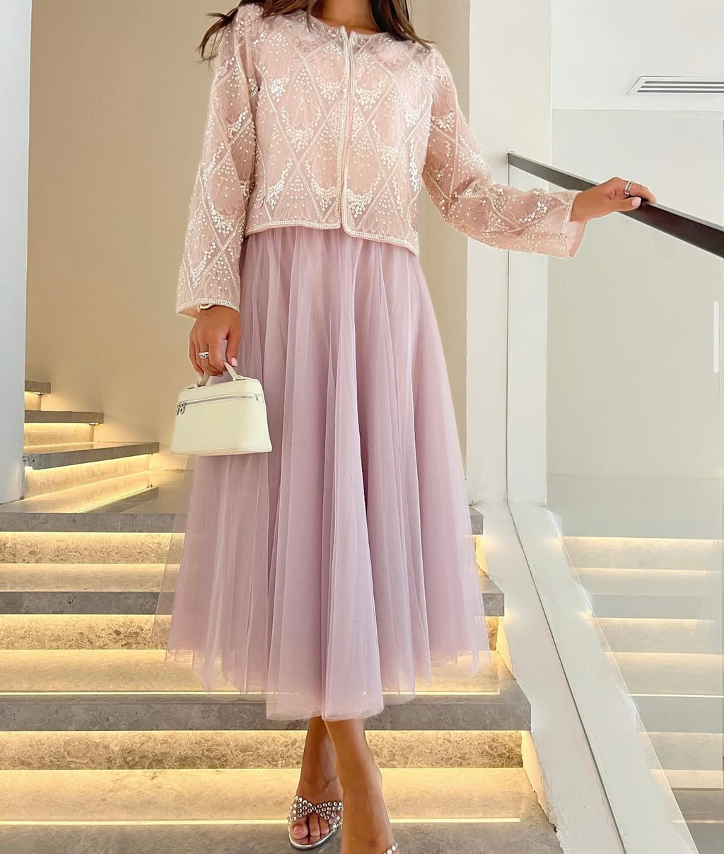 Pink top with skirt