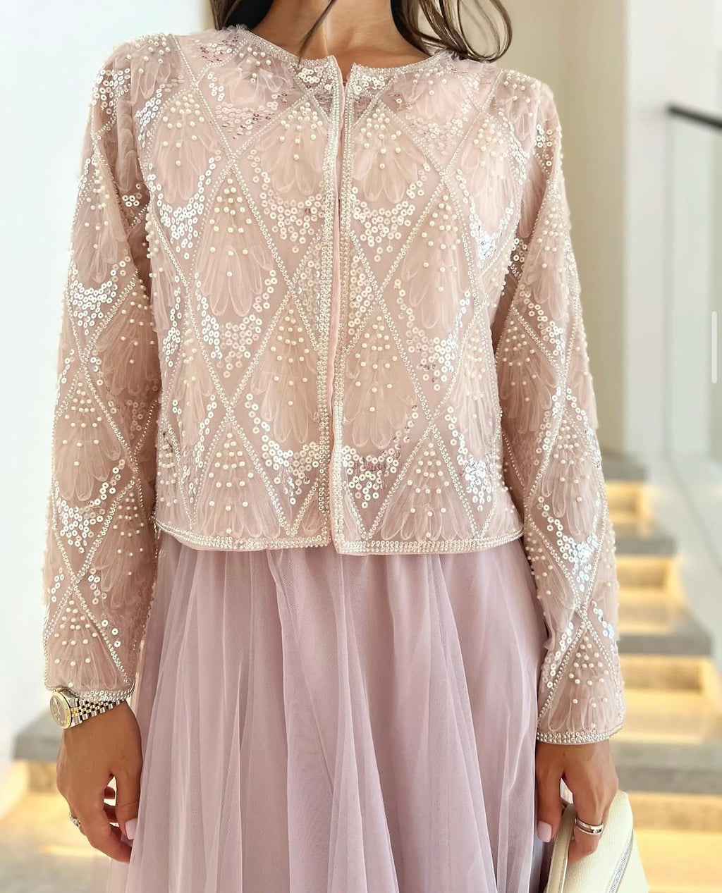 Pink top with skirt